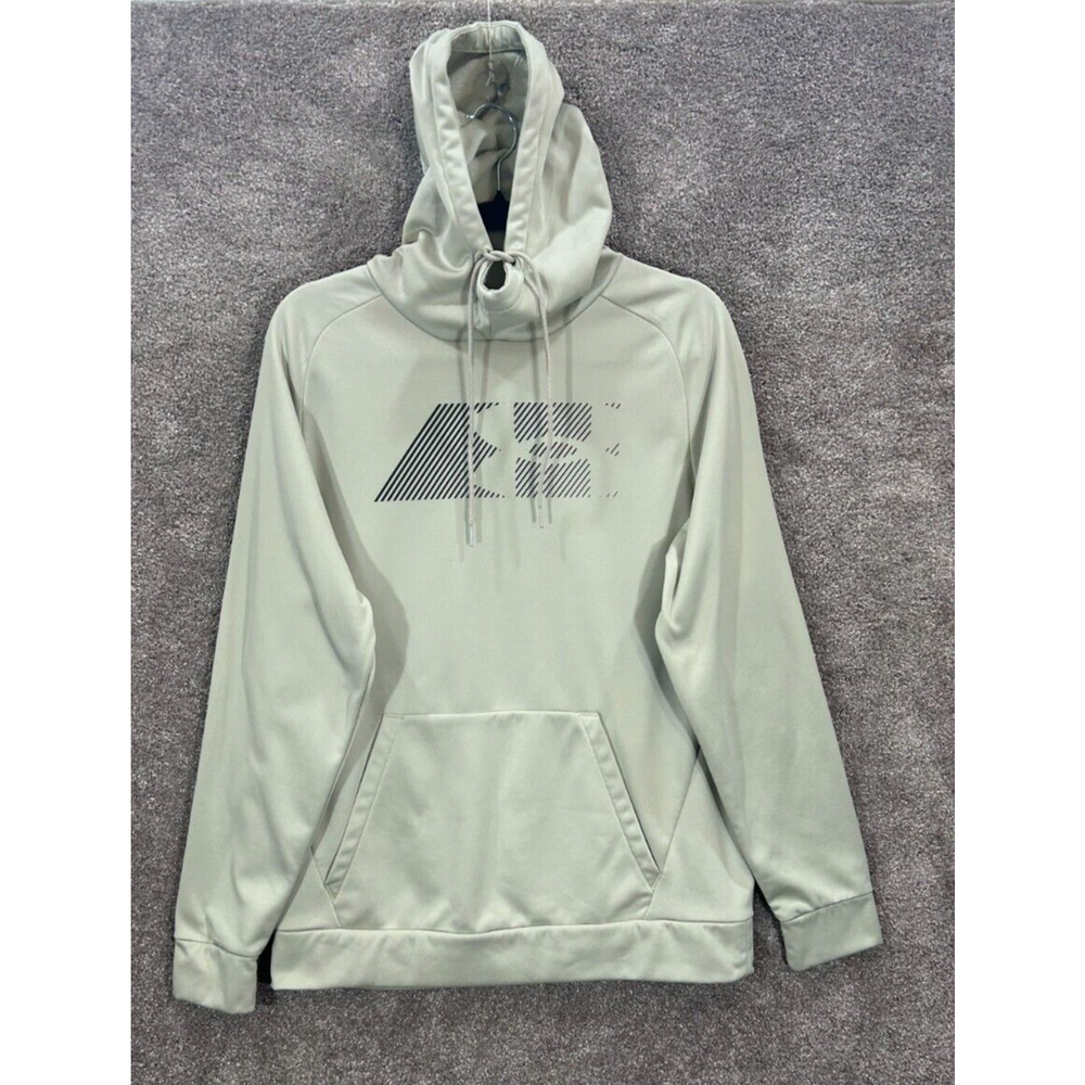 Under Armour Hoodie Mens Medium Beige RivaL Fleece‎ Pullover Sweatshirt